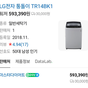 LG 통돌이 세탁기