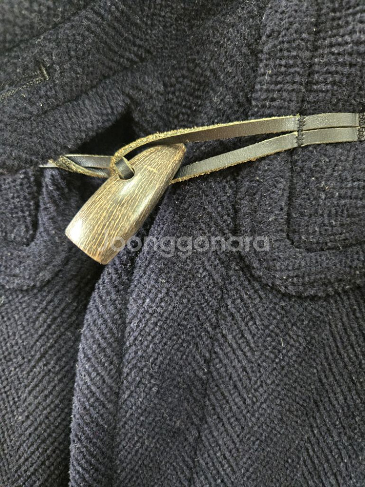 몽고메리 남성 네이비 상태좋음 헤링본 더블코트 영국명품--4