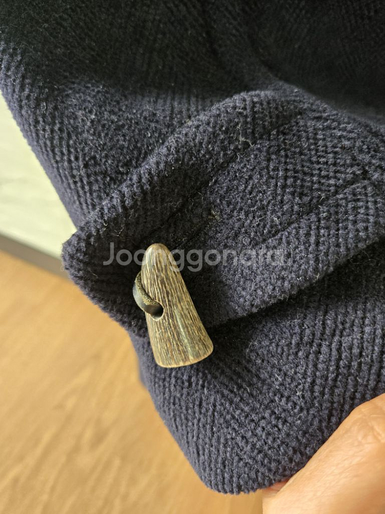 몽고메리 남성 네이비 상태좋음 헤링본 더블코트 영국명품--6