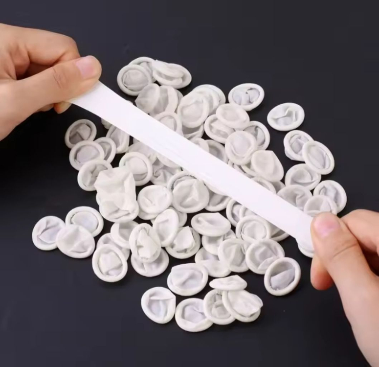 라텍스 손가락 장갑(흰색) 이미지