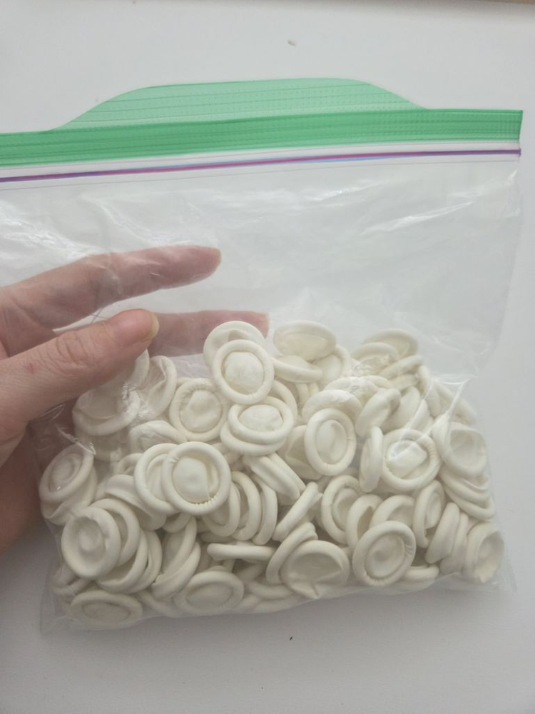 라텍스 손가락 장갑(흰색) 이미지