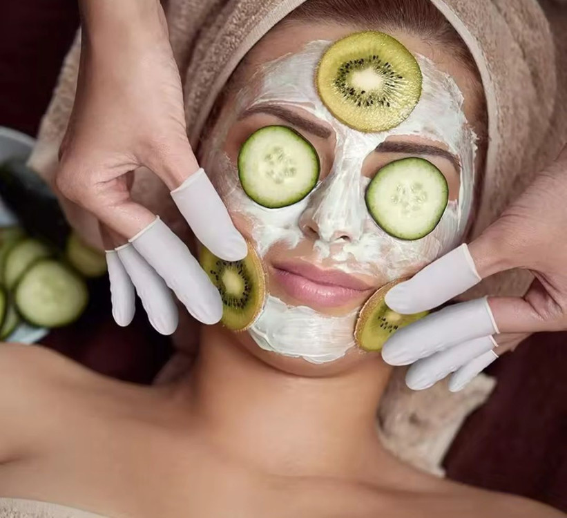 라텍스 손가락 장갑(흰색) 이미지