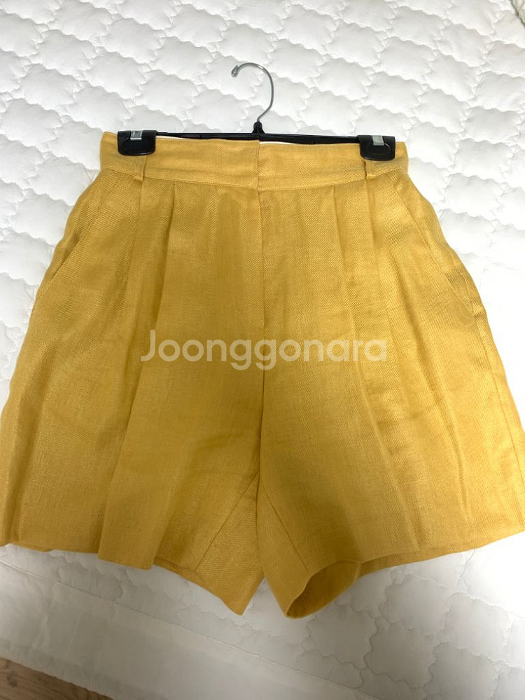 [오르 orr] 투핀턱 린넨 반바지 (셋업자켓 따로판매--0