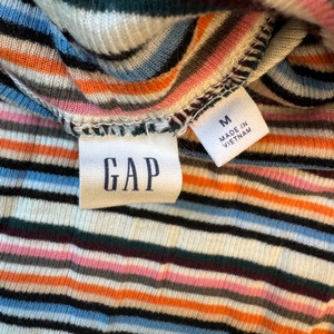 Gap 갭 M 스트라이프 목폴라 티셔츠 새제품