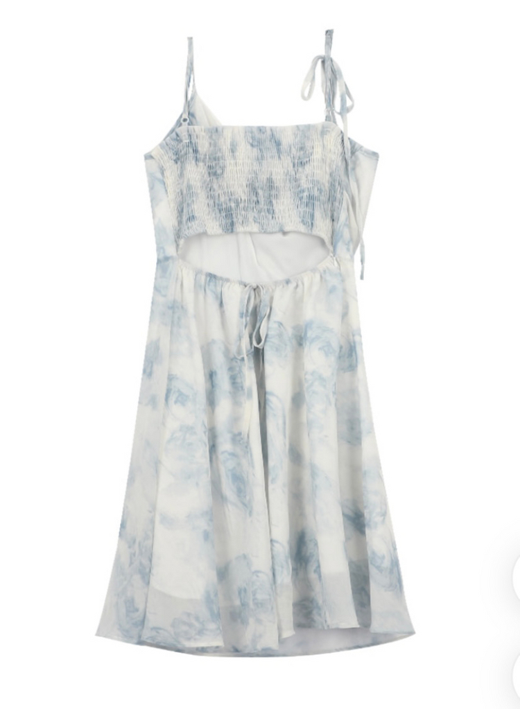 뒤트임 미니 여름 원피스--4