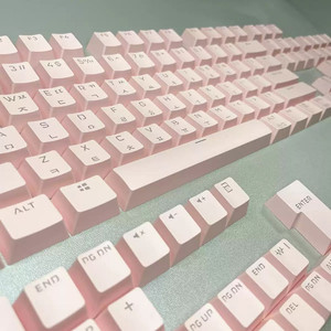 한글 키캡 핑크 기계식키보드 키캡세트 (OEM:새상품)