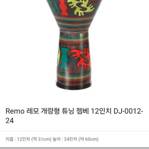REMO 젬베 12인치(가방 포함)