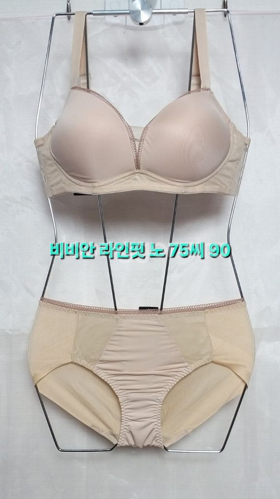 비비안 라이크라 노와이어 브라 팬티 75씨 90--0
