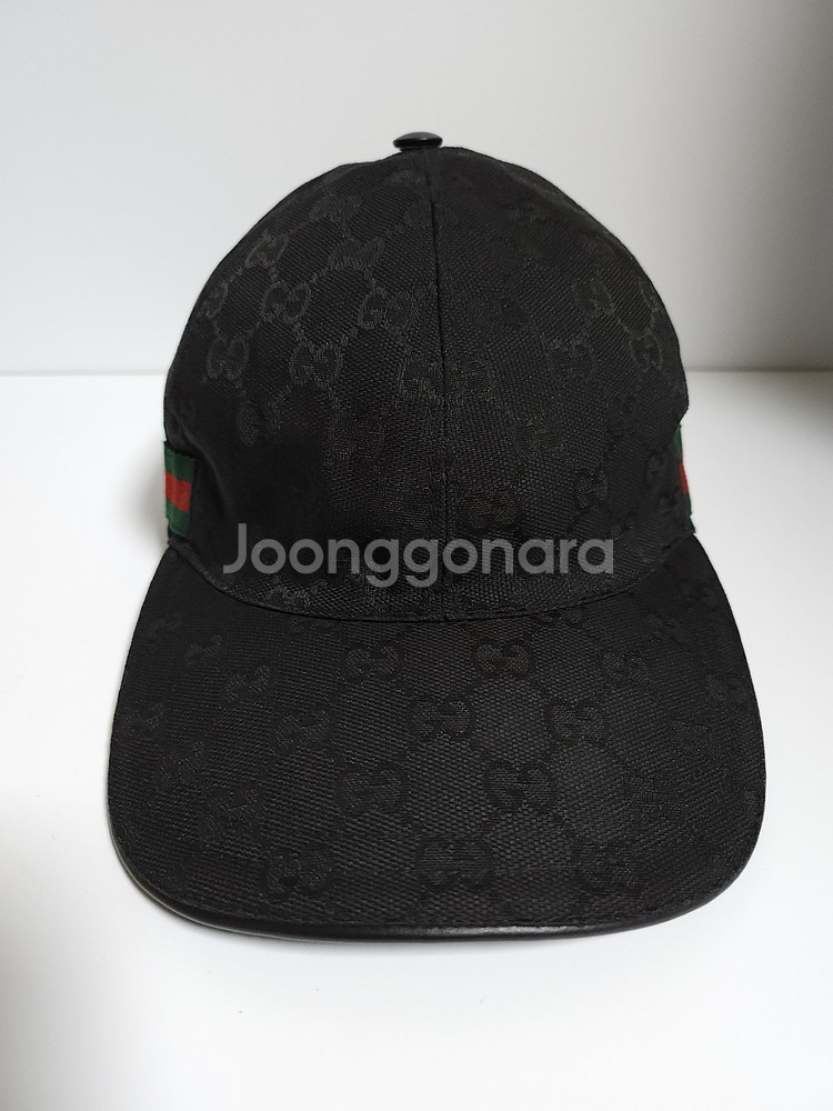 L 구찌 블랙 GG 모노그램 볼캡 a314052--1
