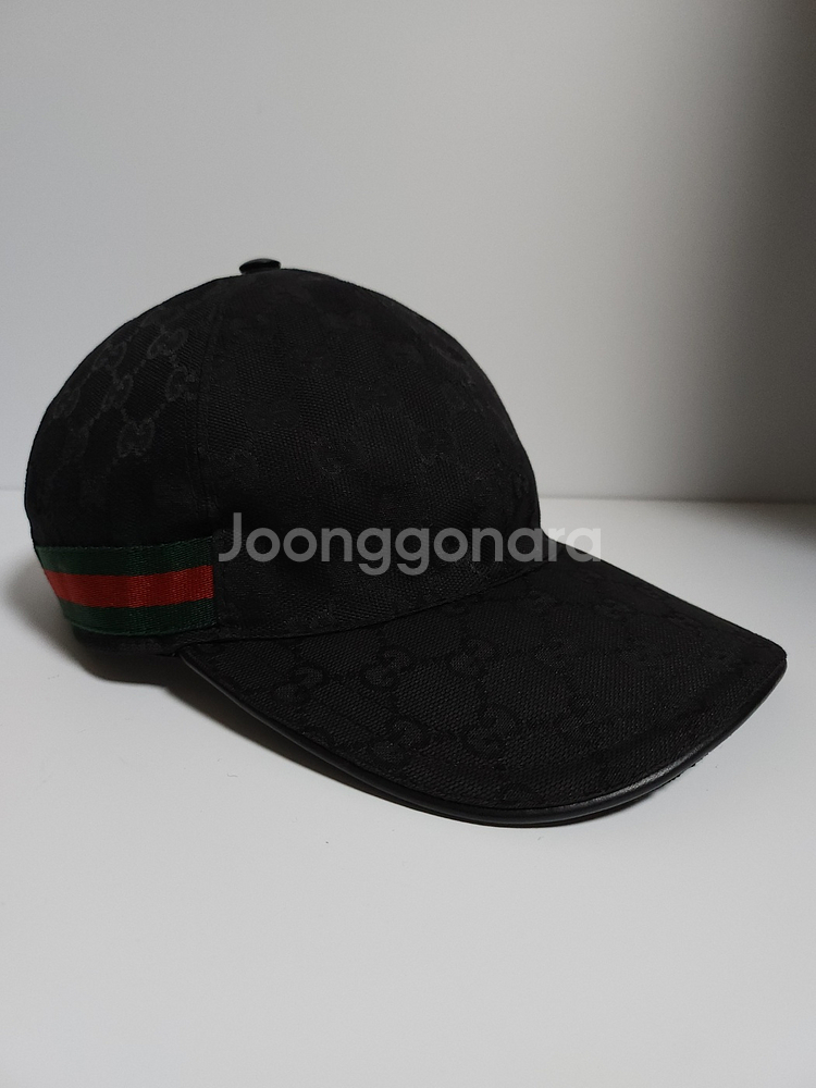 L 구찌 블랙 GG 모노그램 볼캡 a314052--2