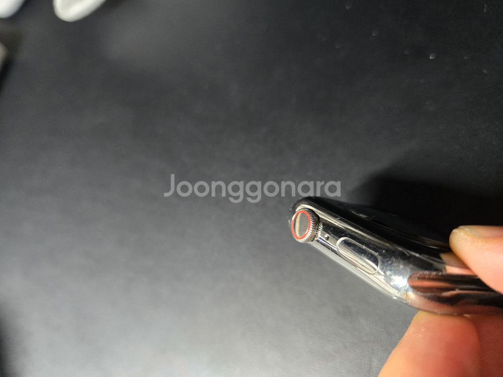 애플워치7 45mm 스테인리스 실버 셀룰러 풀박--6