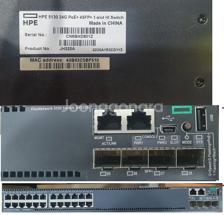 스위칭허브,HPE JH325A,3c17400,j9240--0