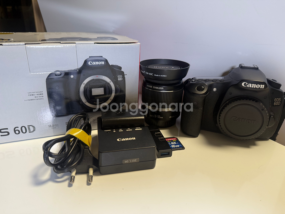 캐논 정품 eos 60d 18-55mm 풀팩기지--0