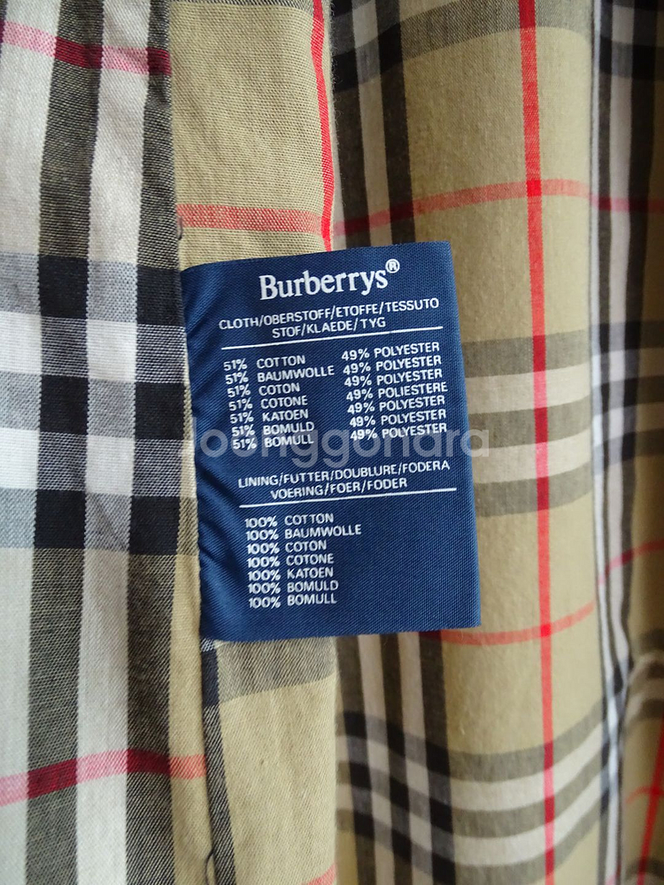 버버리(Burberrys) 빈티지 트렌치코트 체크--9
