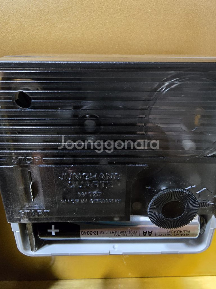 빈티지 JUNGHANS 옥돌탁상시계--5