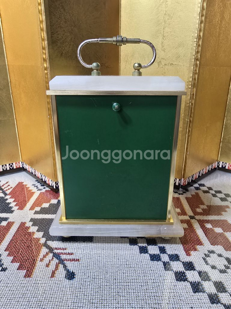 빈티지 JUNGHANS 옥돌탁상시계--3