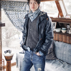 더블알엘 오일클로스 후드 재킷