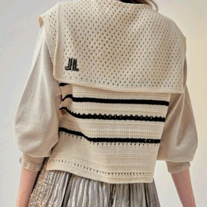 한섬 랑방컬렉션 세라카라 니트 조끼(캐시미어24% 모7