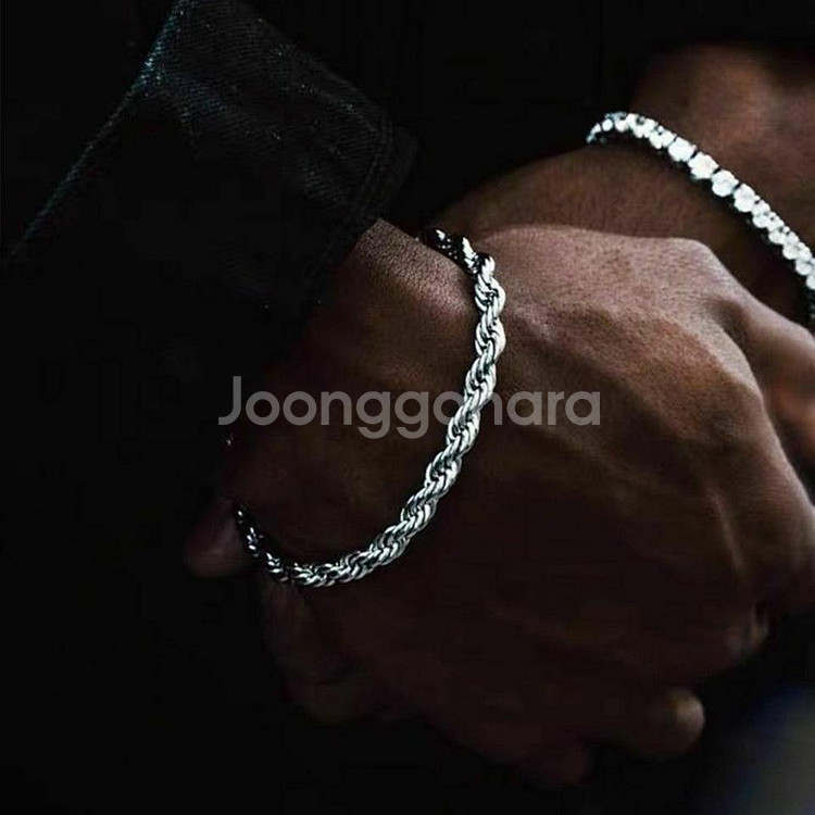 새 실버 925 22cm 팔찌 은 체인 여성 패션 인기--0