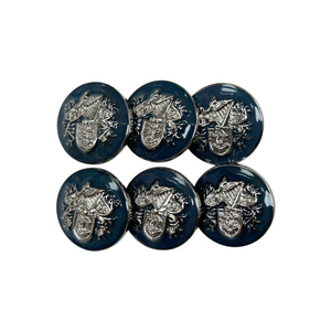 대량 약 100개 벌크 23mm 에폭 메탈 도금 단추