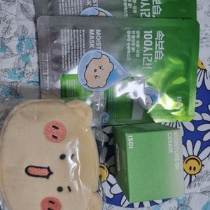 장수진 수분크림과 장수진팩2,망곰장바구니