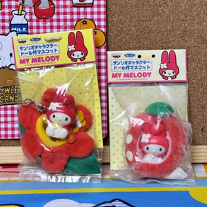 고전 마이멜로디 딸기 이치고 꽃 스트랩 키링