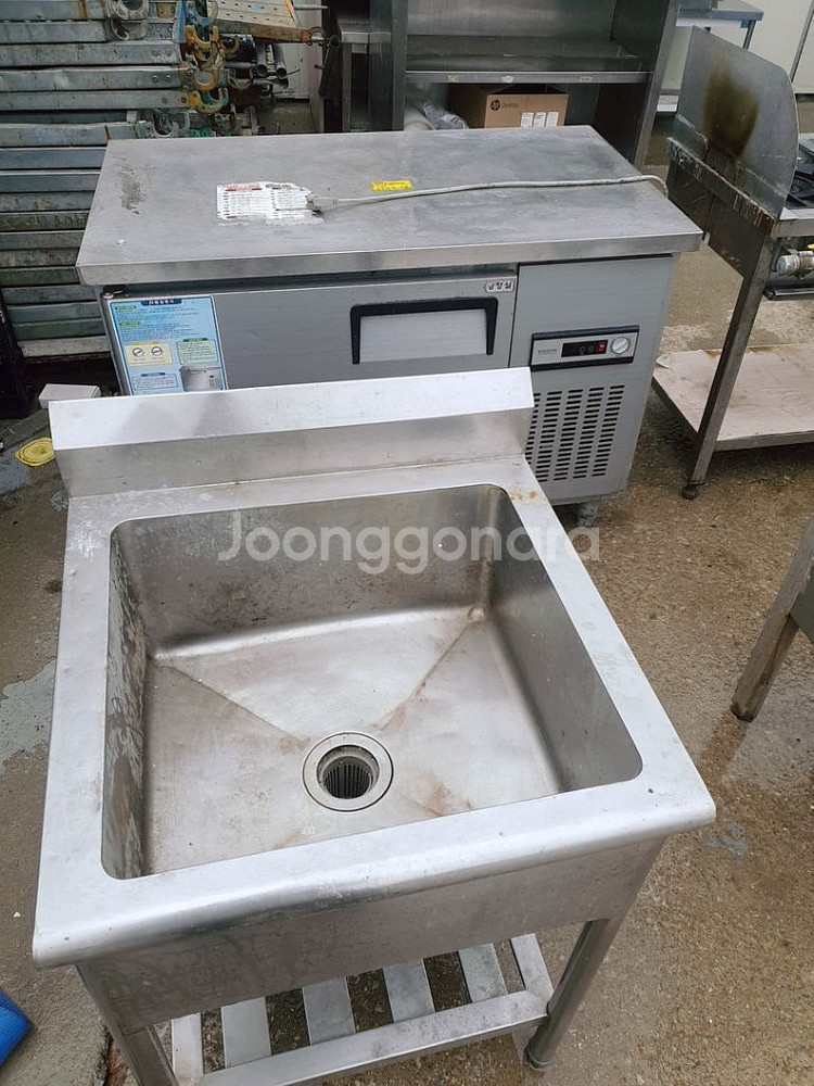 튀김기 화구 계수대 냉장고--1