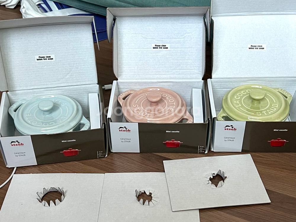 Staub 미니 꼬꼬떼 10cm 3종세트 스타우브--8