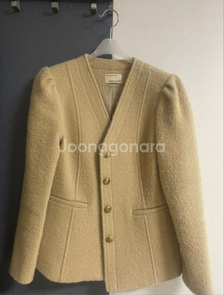 패브릭컬러지 노카라 쟈켓--2