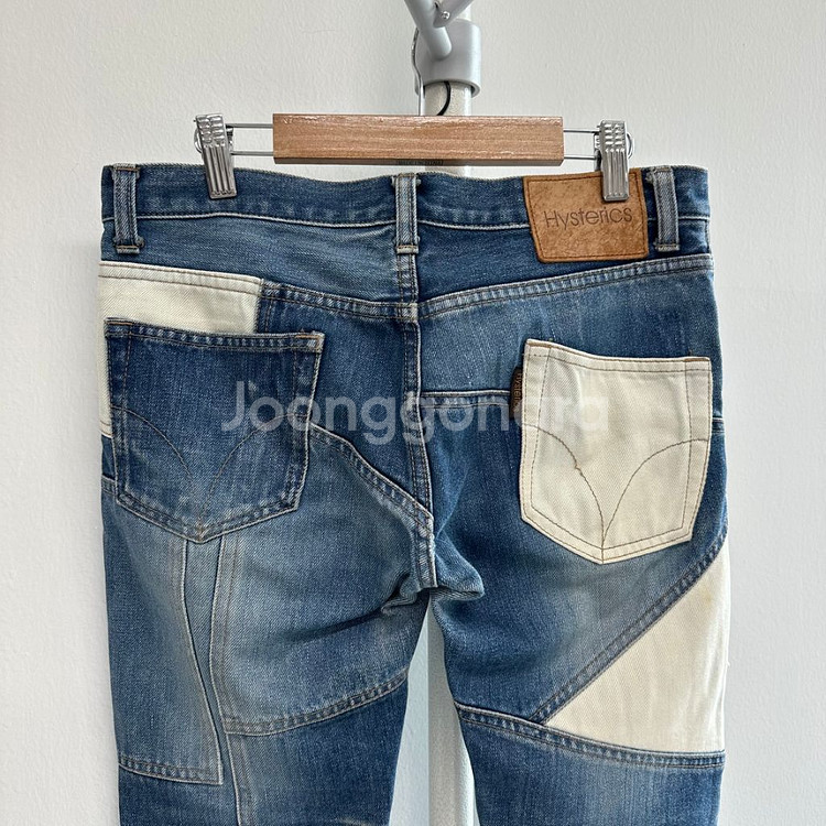 히스테릭글래머 패치워크 데님 청바지--5