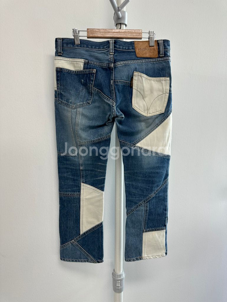 히스테릭글래머 패치워크 데님 청바지--4