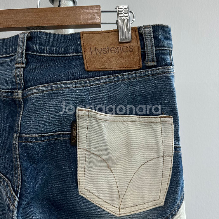 히스테릭글래머 패치워크 데님 청바지--6