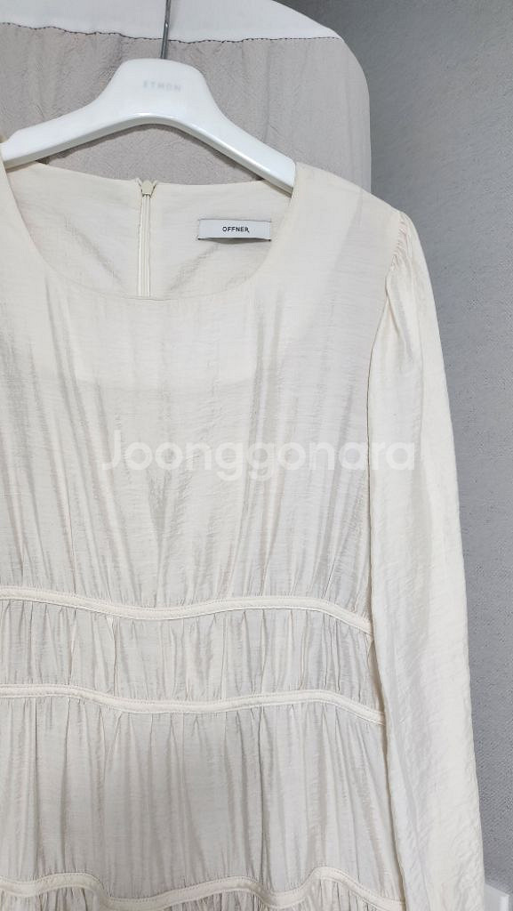 리린 원피스 셔링 실켓 러블리 여성스러운 심플 데일리--1