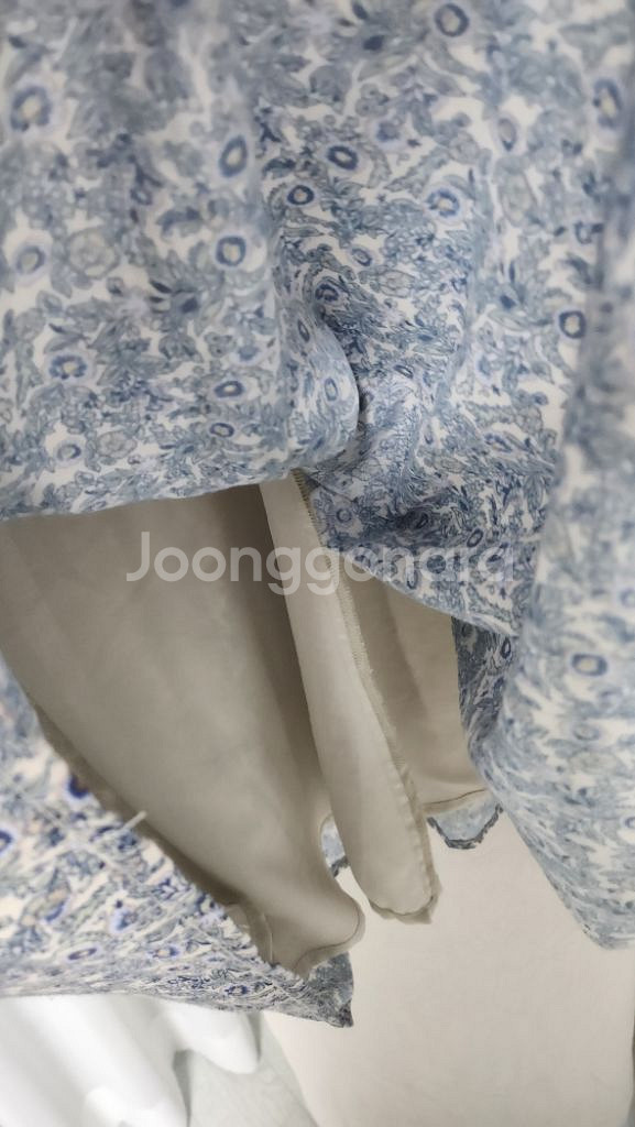 마리끌레르 레이스 카라 플라워 셔링 귀여운 원피스--4