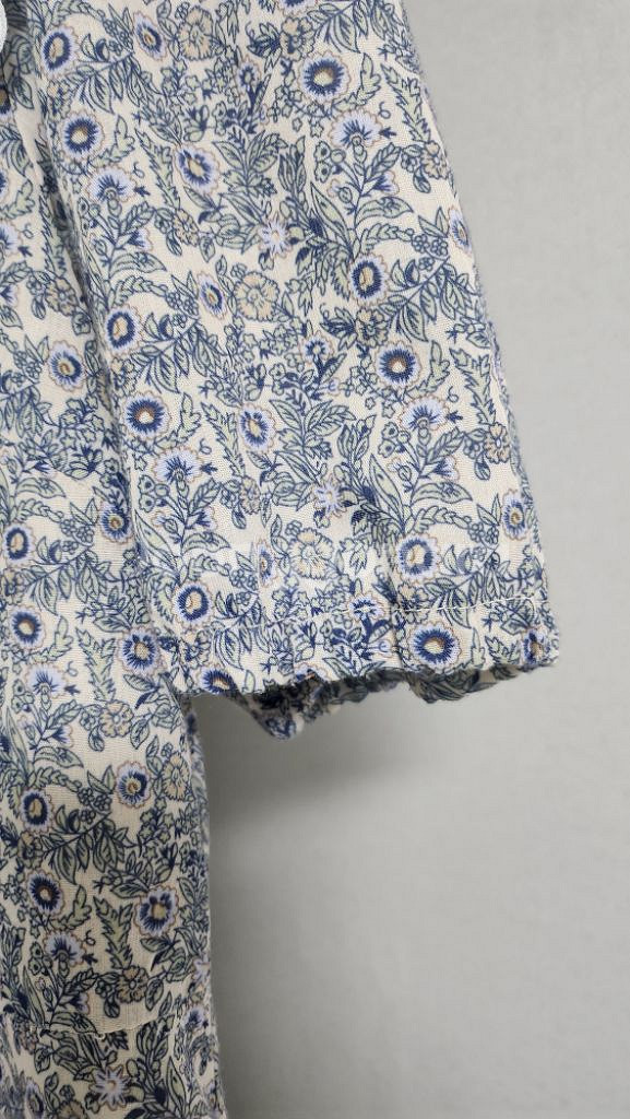 마리끌레르 레이스 카라 플라워 셔링 귀여운 원피스--2