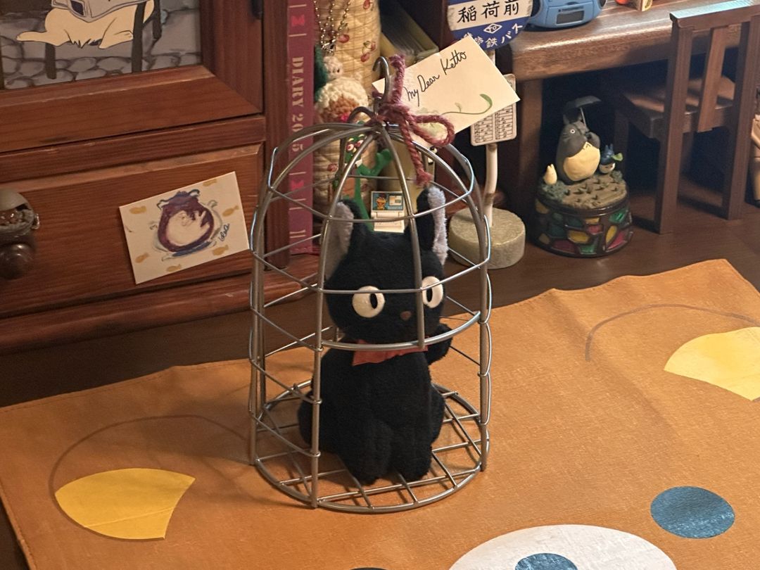 지브리 마녀배달부 새장 인형 빈티지 소품