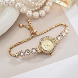 골드 안젤라 슬라이스 여성용 손목 시계