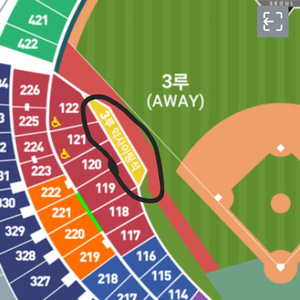 야구 4월 22일(화) NC vs LG 3루 익사이팅석