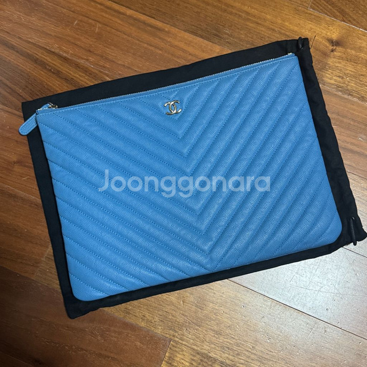 샤넬 캐비어 클러치 미듐 (새상품)--0