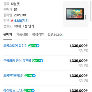 와콤 신티크22 DTK-2260
