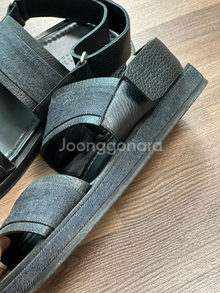 타임 옴므 천연소가죽 샌들 (1회착용)--2