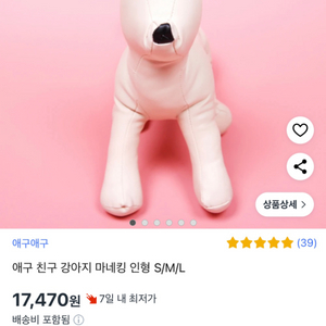 애구 친구 강아지 마네킹 인형 S
