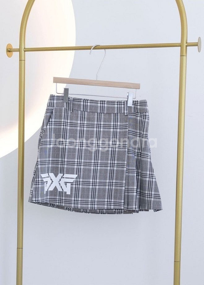 PXG 골프 여성 빅로고 체크 스커트--0