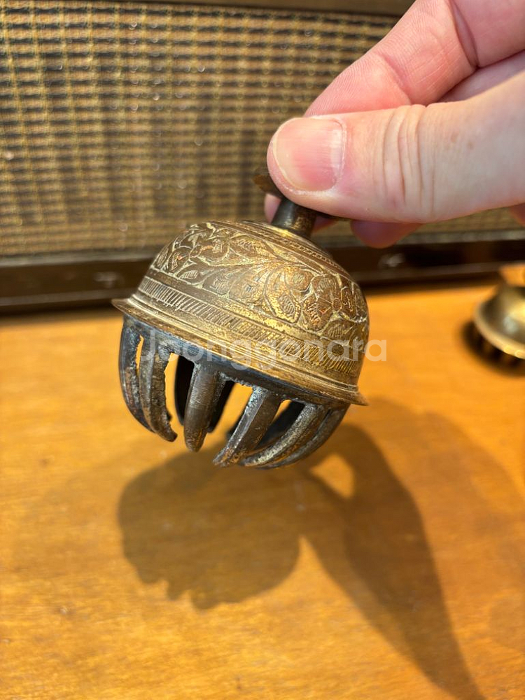 빈티지 앤틱 인도 코끼리 황동 벨 종 #3--3