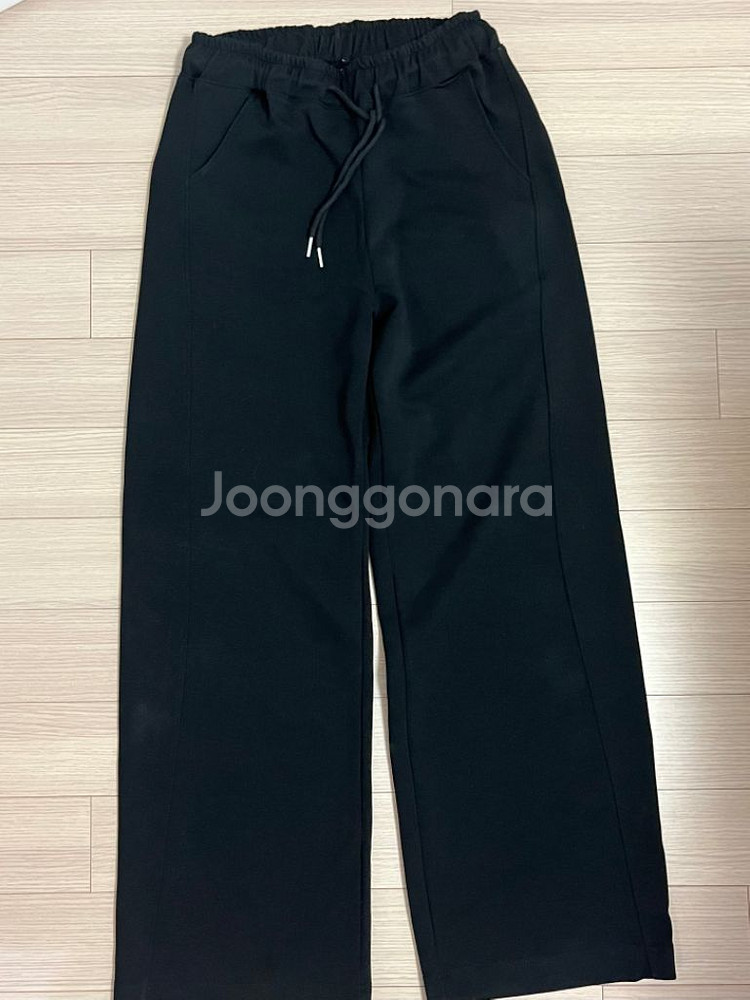 페르헤 밴딩 와이드 팬츠 블랙 Free--0