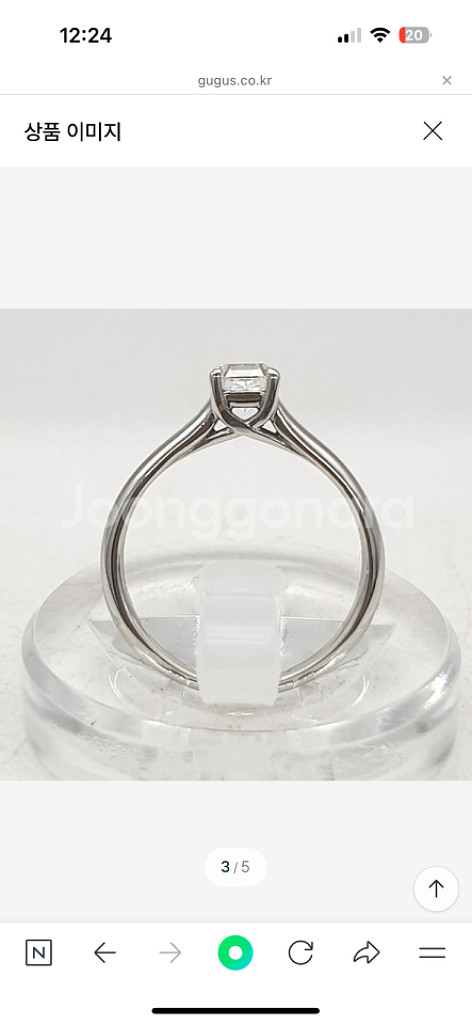 티파니앤코 0.43ct 다이아 반지--3
