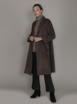 손정완 알파카 울 코트 55 사이즈 정품 사이즈 55--2