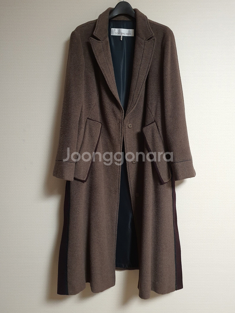 손정완 알파카 울 코트 55 사이즈 정품 사이즈 55--6