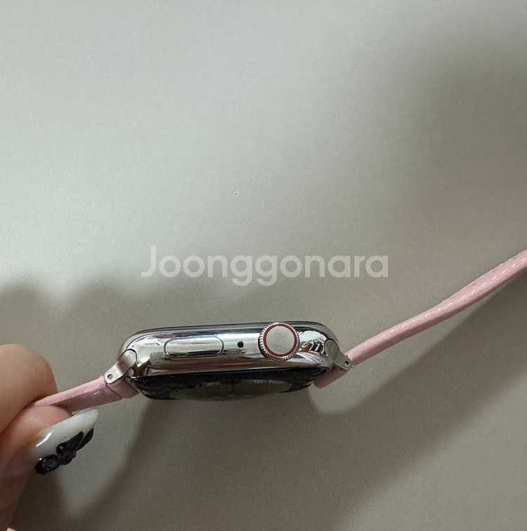 애플워치 7 45mm 스테인리스 실버 셀룰러 S급--2