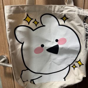 오버액션 토끼 에코백 쇼핑백 새상품